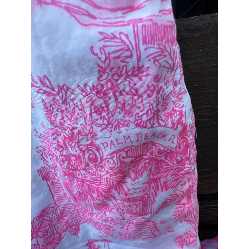 Lilly Pulitzer Girl's Little Lilly Shift Dress Palm Beach Anniversary Toile Sz 4